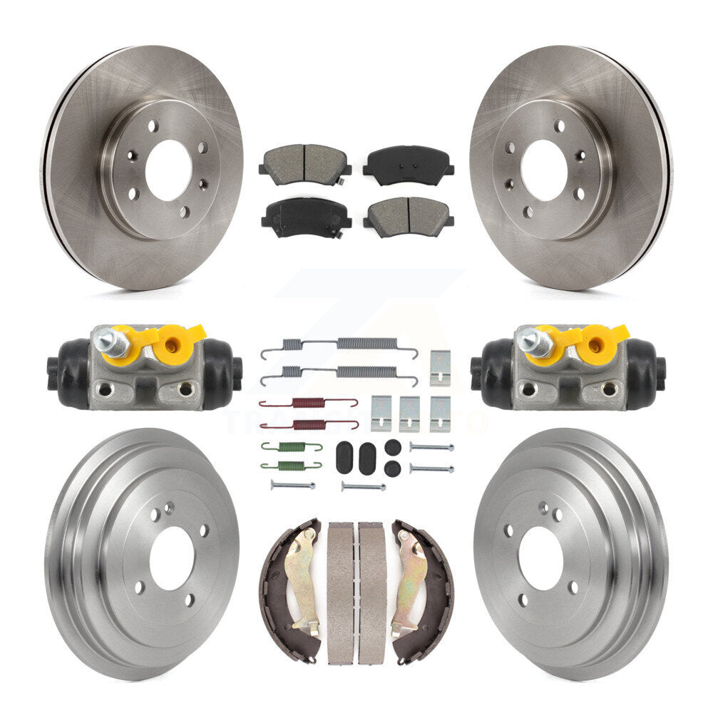Kit de tambour à plaquettes semi-métalliques pour Rotor de frein avant et arrière (9 pièces) pour Hyundai Accen 12-17