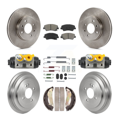 Kit de tambour à plaquettes semi-métalliques pour Rotor de frein avant et arrière (9 pièces) pour Hyundai Accen 12-17