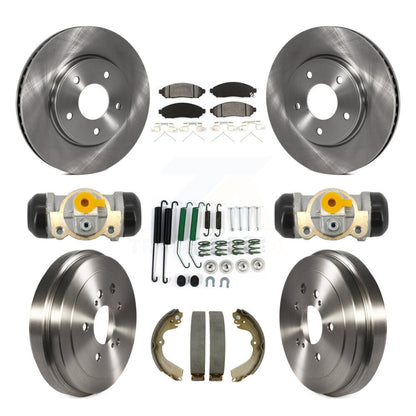 Rotors de frein avant et arrière, Kit de plaquettes et tambours semi-métalliques (9 pièces) pour Nissan NV200 Cit