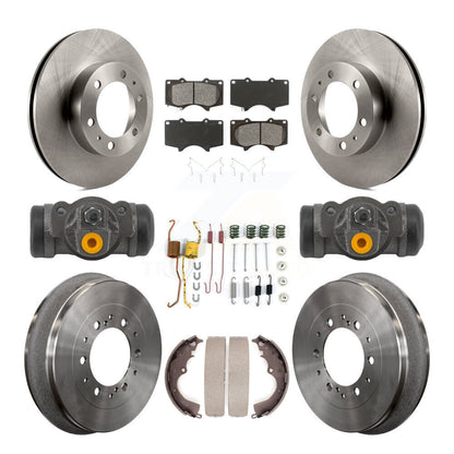 Rotor de frein à disque avant et arrière, Kit de plaquettes et de tambour semi-métalliques (9 pièces) pour Toyota Tacom