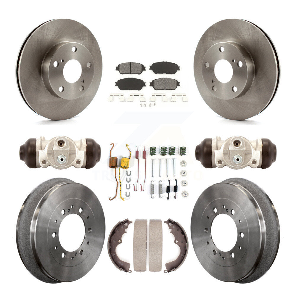 Kit de tambour à plaquettes semi-métalliques pour rotor de frein avant et arrière (9 pièces) pour 15 Toyota Tacoma 4W