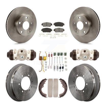 Kit de tambour à plaquettes semi-métalliques pour rotor de frein avant et arrière (9 pièces) pour 15 Toyota Tacoma 4W