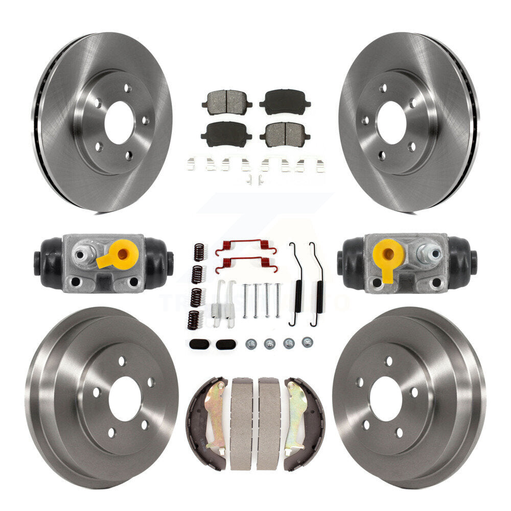 Rotor de frein à disque avant et arrière, Kit de plaquettes et de tambour semi-métalliques (9 pièces) pour Chevrolet HH
