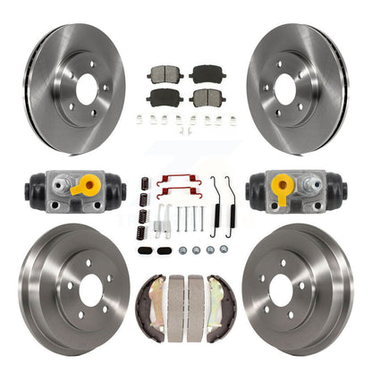 Rotor de frein à disque avant et arrière, Kit de plaquettes et de tambour semi-métalliques (9 pièces) pour Chevrolet HH