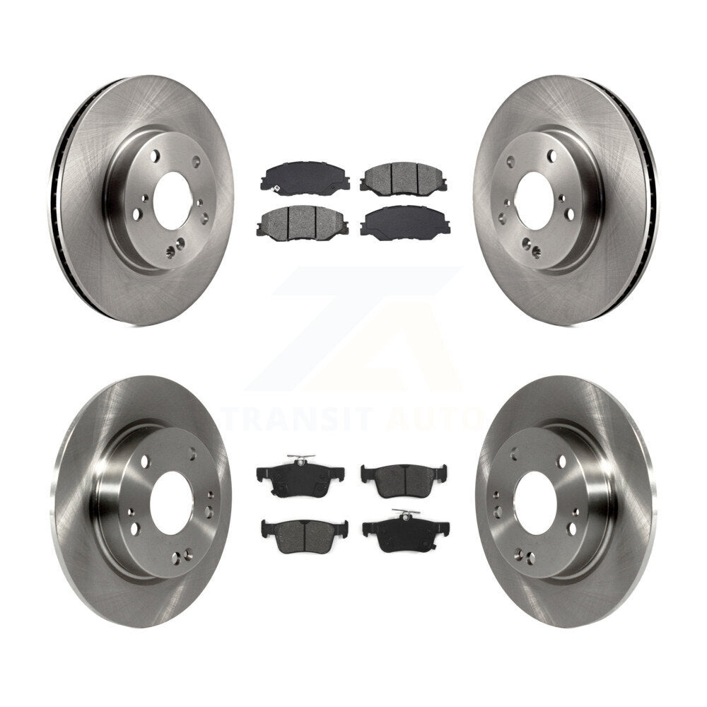 Kit de rotors de frein à disque avant et arrière et plaquettes semi-métalliques pour Honda Civic
