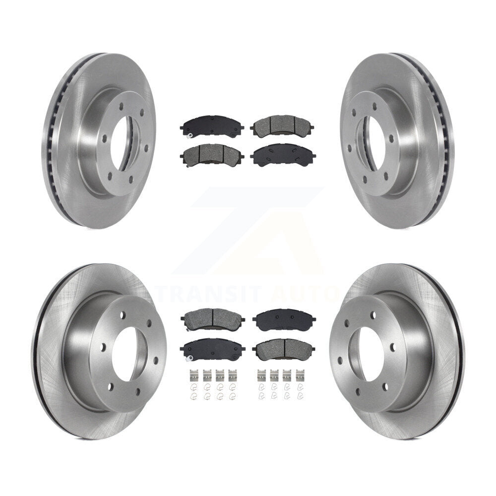 Rotors de frein à disque avant et arrière et kit de plaquettes semi-métalliques pour gamme Ford 2019-2023