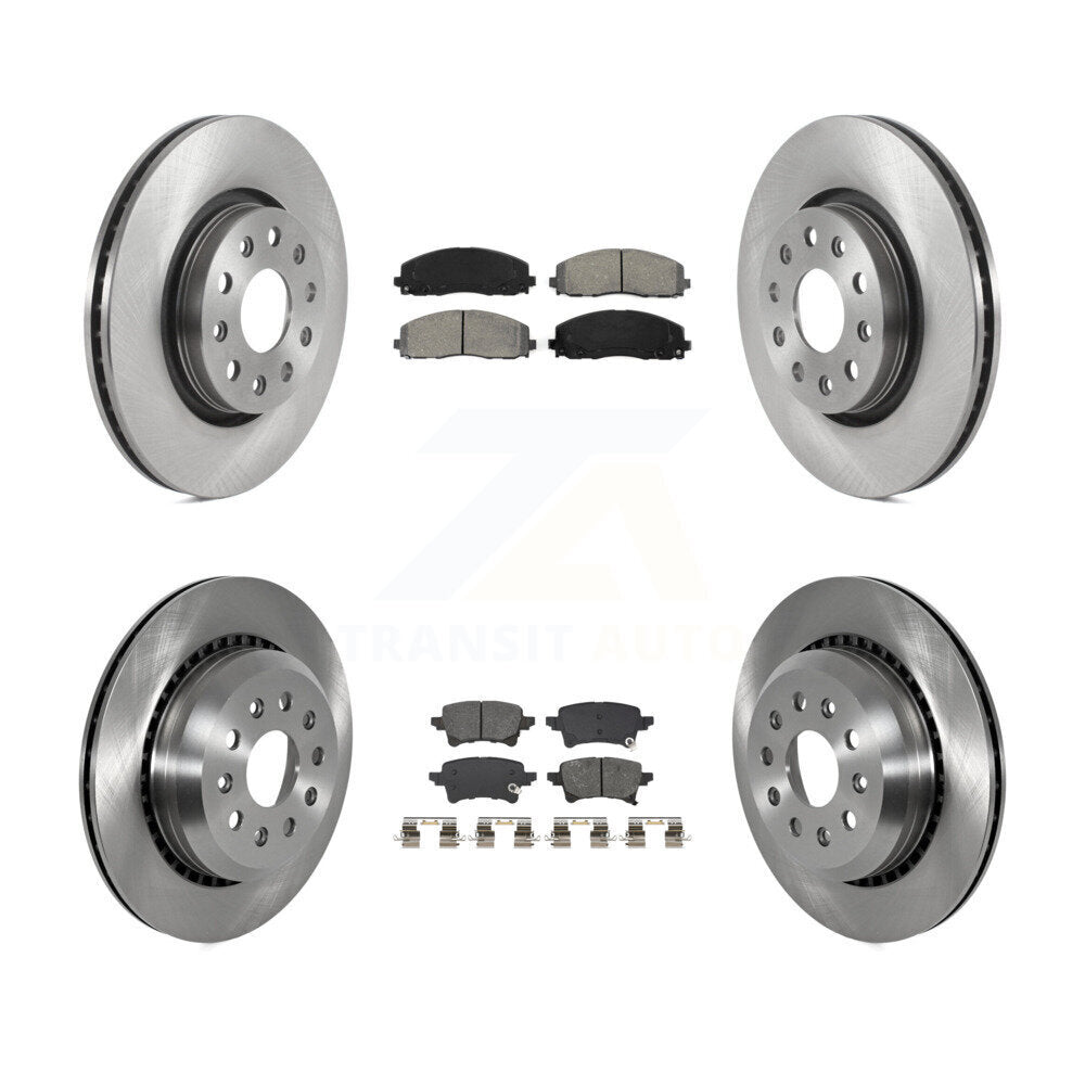 Kit de rotor de frein à disque avant et arrière et plaquettes semi-métalliques pour Jeep Gladiato 2020 – 2023