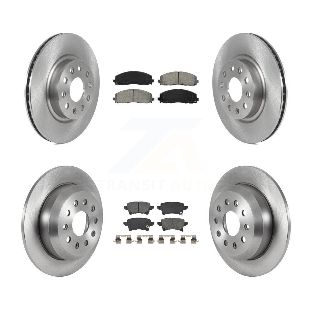 Kit de rotors de frein à disque avant et arrière et plaquettes semi-métalliques pour Jeep Wrangler