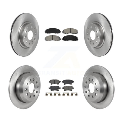 Kit de rotors de frein à disque avant et arrière et plaquettes semi-métalliques pour Jeep Wrangler