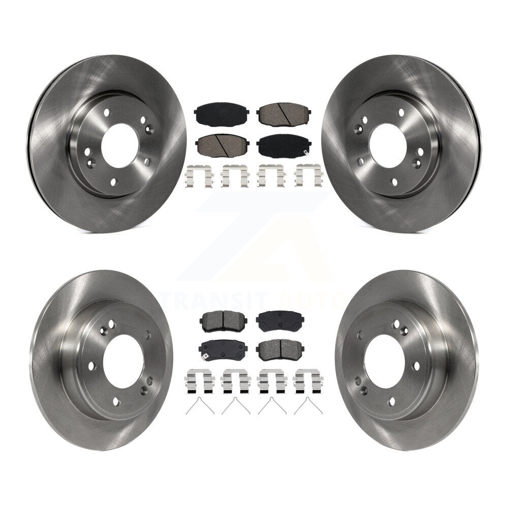 Rotors de frein à disque avant et arrière et Kit de plaquettes semi-métalliques pour Hyundai Kona Kia Selto