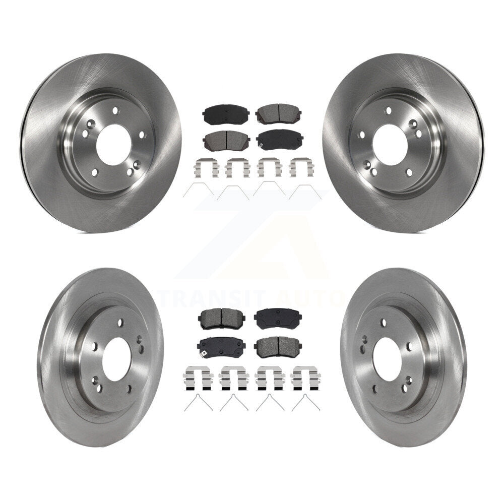 Rotors de frein à disque avant et arrière et Kit de plaquettes semi-métalliques pour Hyundai Kona Kia Selto