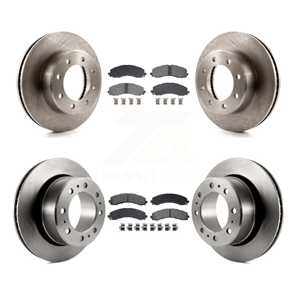 Kit de plaquettes de frein semi-métalliques pour disques de frein avant et arrière pour Ram 3500 avec roues doubles