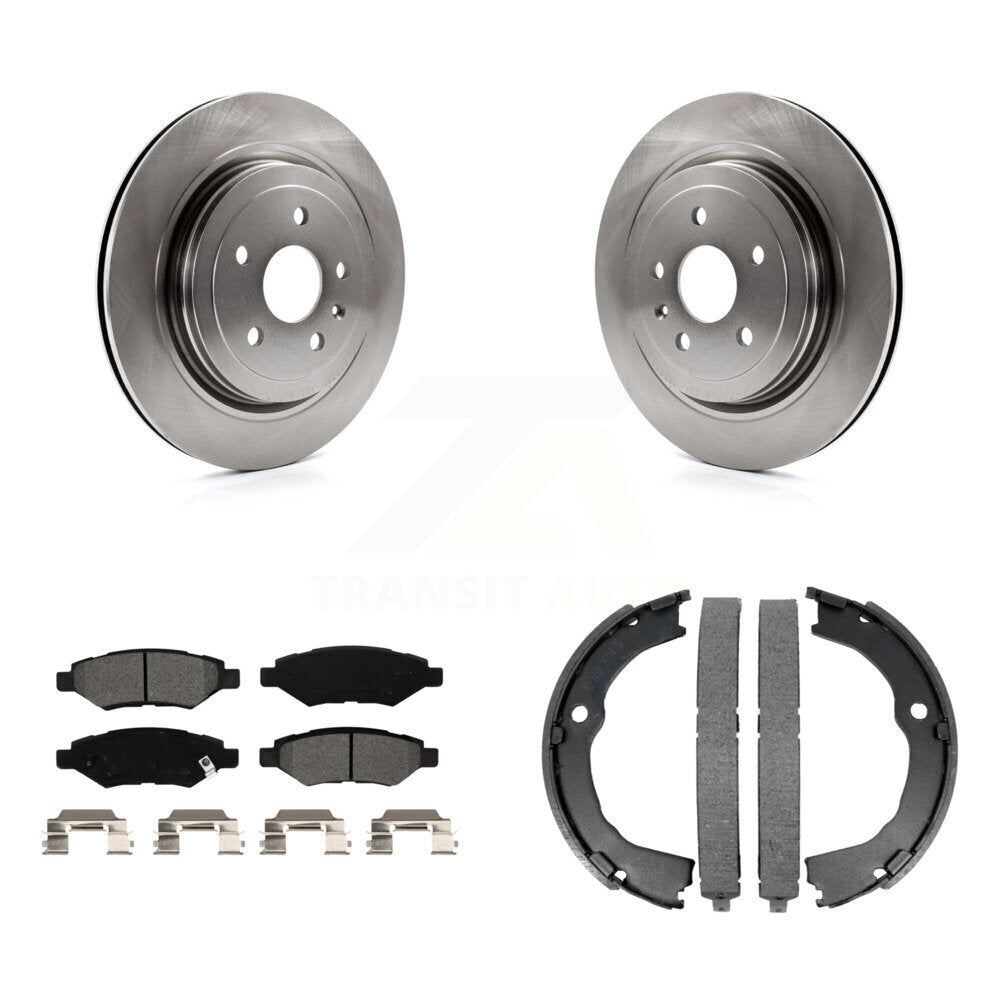 Kit de plaquettes semi-métalliques et de patins de frein de stationnement, Rotors à disque arrière, pour Cadillac CT3