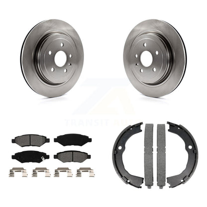 Kit de plaquettes semi-métalliques et de patins de frein de stationnement, Rotors à disque arrière, pour Cadillac CT3