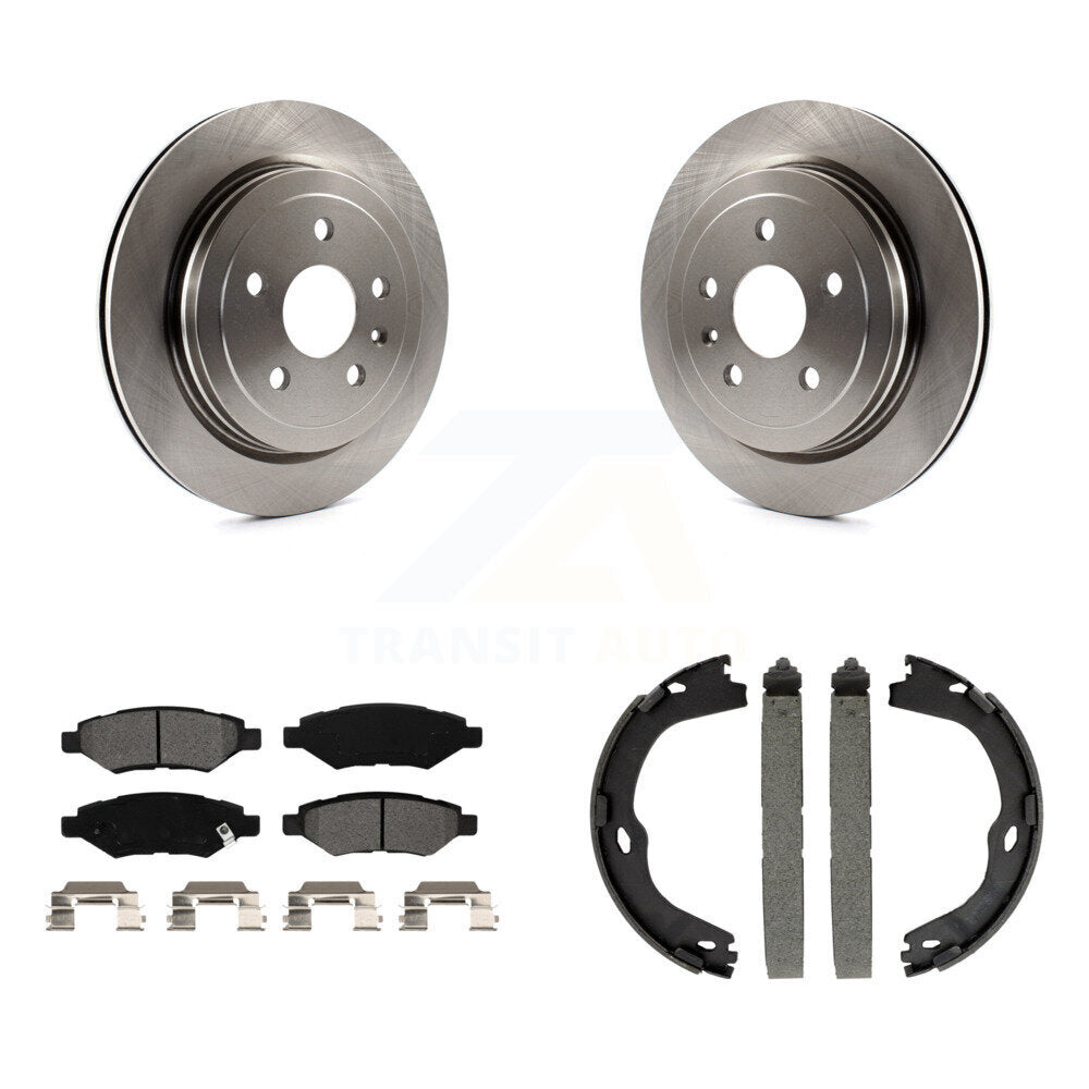 Kit de plaquettes semi-métalliques et de patins de frein de stationnement, Rotors à disque arrière, pour Cadillac CT3