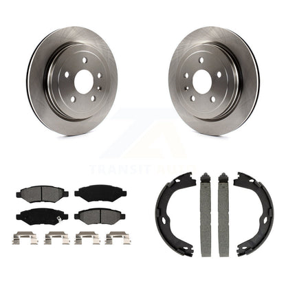 Kit de plaquettes semi-métalliques et de patins de frein de stationnement, Rotors à disque arrière, pour Cadillac CT3