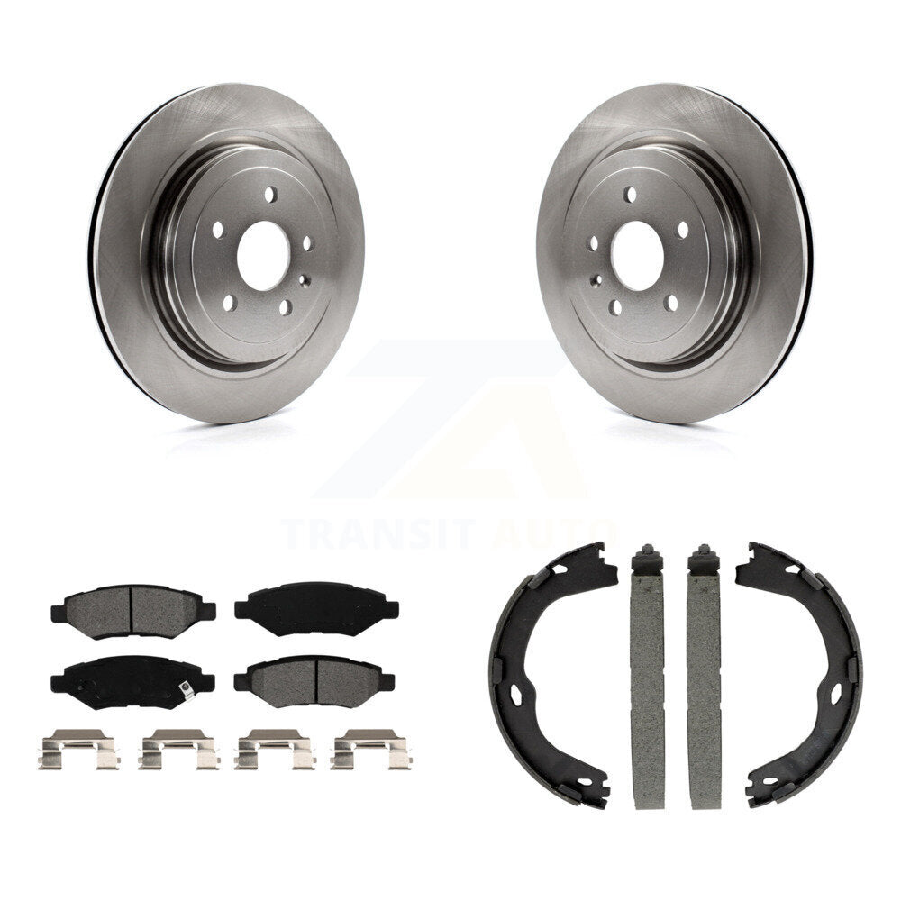Kit de plaquettes semi-métalliques et de patins de frein de stationnement, Rotors à disque arrière, pour Cadillac CT3