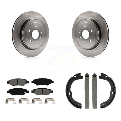 Kit de plaquettes semi-métalliques et de patins de frein de stationnement, Rotors à disque arrière, pour Cadillac CT3
