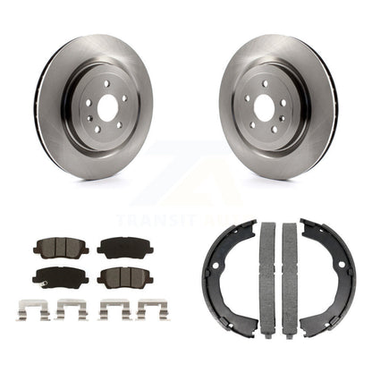 Kit de plaquettes semi-métalliques et de patins de frein de stationnement, Rotors à disque arrière, pour Cadillac CT3
