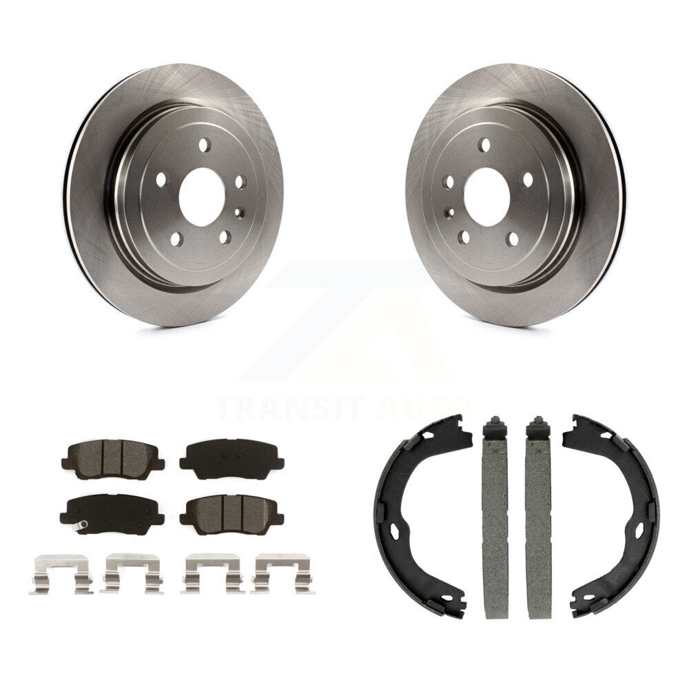 Kit de plaquettes semi-métalliques et de patins de frein de stationnement, Rotors à disque arrière, pour Cadillac CT3