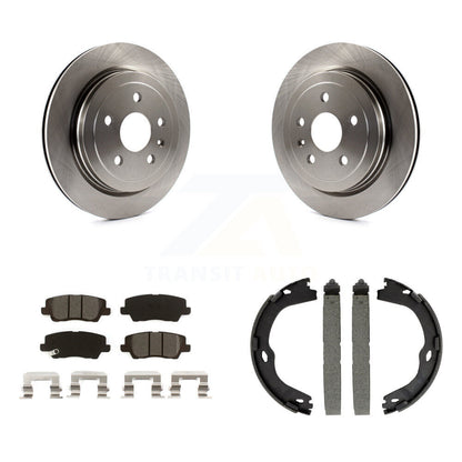 Kit de plaquettes semi-métalliques et de patins de frein de stationnement, Rotors à disque arrière, pour Cadillac CT3