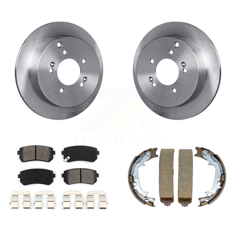 Kit de chaussures de stationnement à plaquettes semi-métalliques, Rotors à disque arrière, pour Hyundai Tucson Kia AW