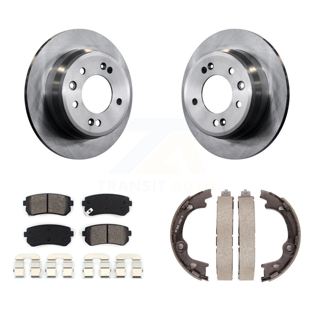 Kit de chaussures de stationnement à plaquettes semi-métalliques, Rotors à disque arrière, pour Hyundai Tucson Elantr