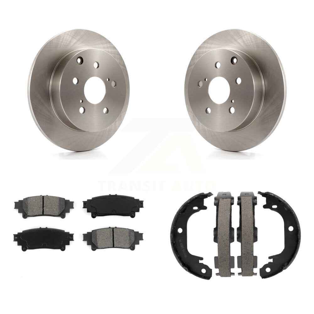 Kit de plaquettes semi-métalliques et de chaussures de stationnement pour rotors de disque arrière, pour Toyota Prius V Mira