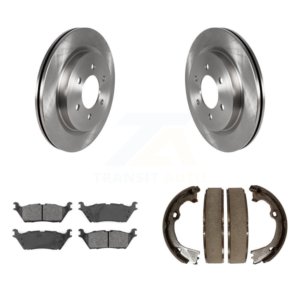 Kit de plaquettes semi-métalliques et de patins de frein de stationnement pour rotors de disque arrière, pour Ford F-150