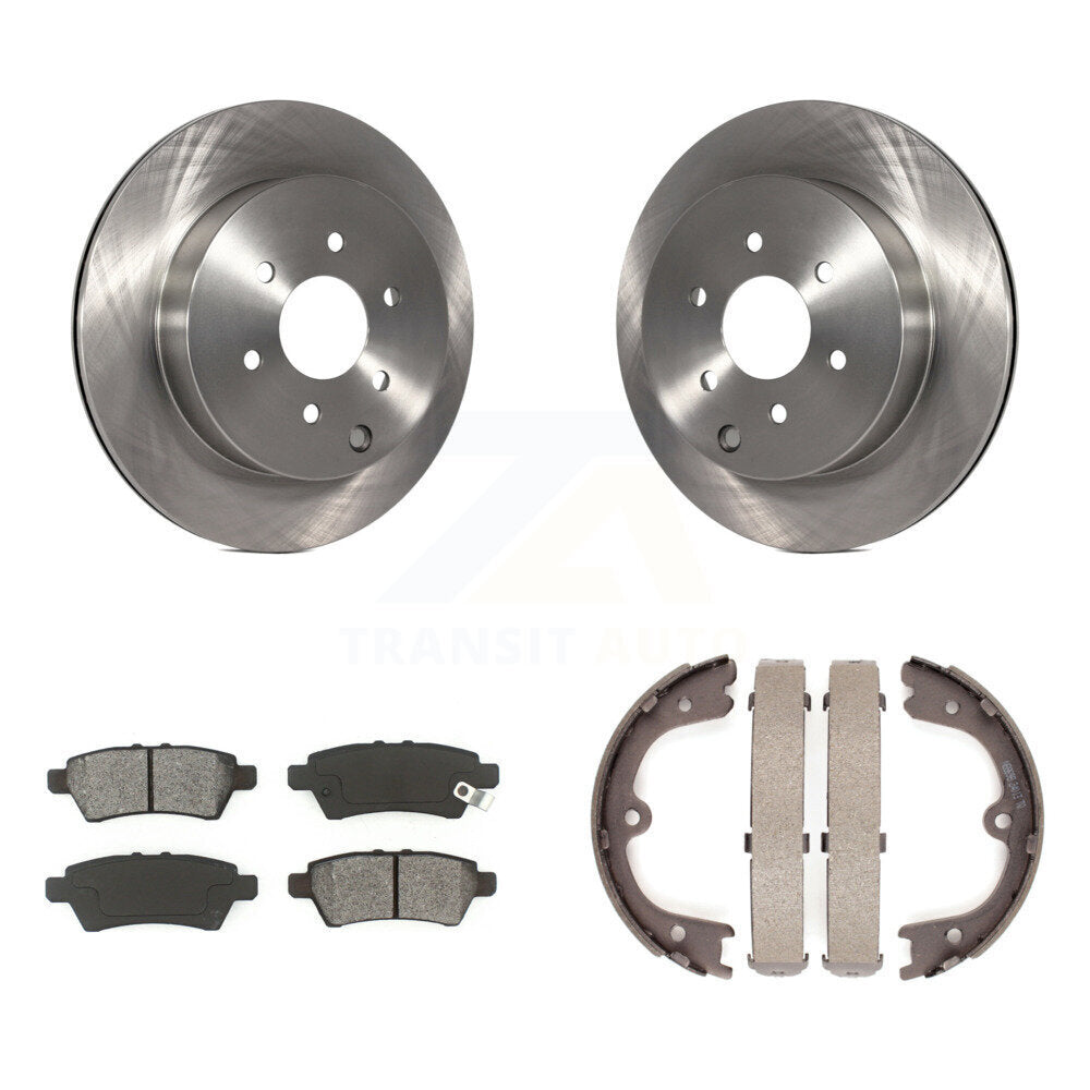 Kit de plaquettes semi-métalliques et de chaussures de stationnement pour rotors de disque arrière, pour Nissan Pathfinder