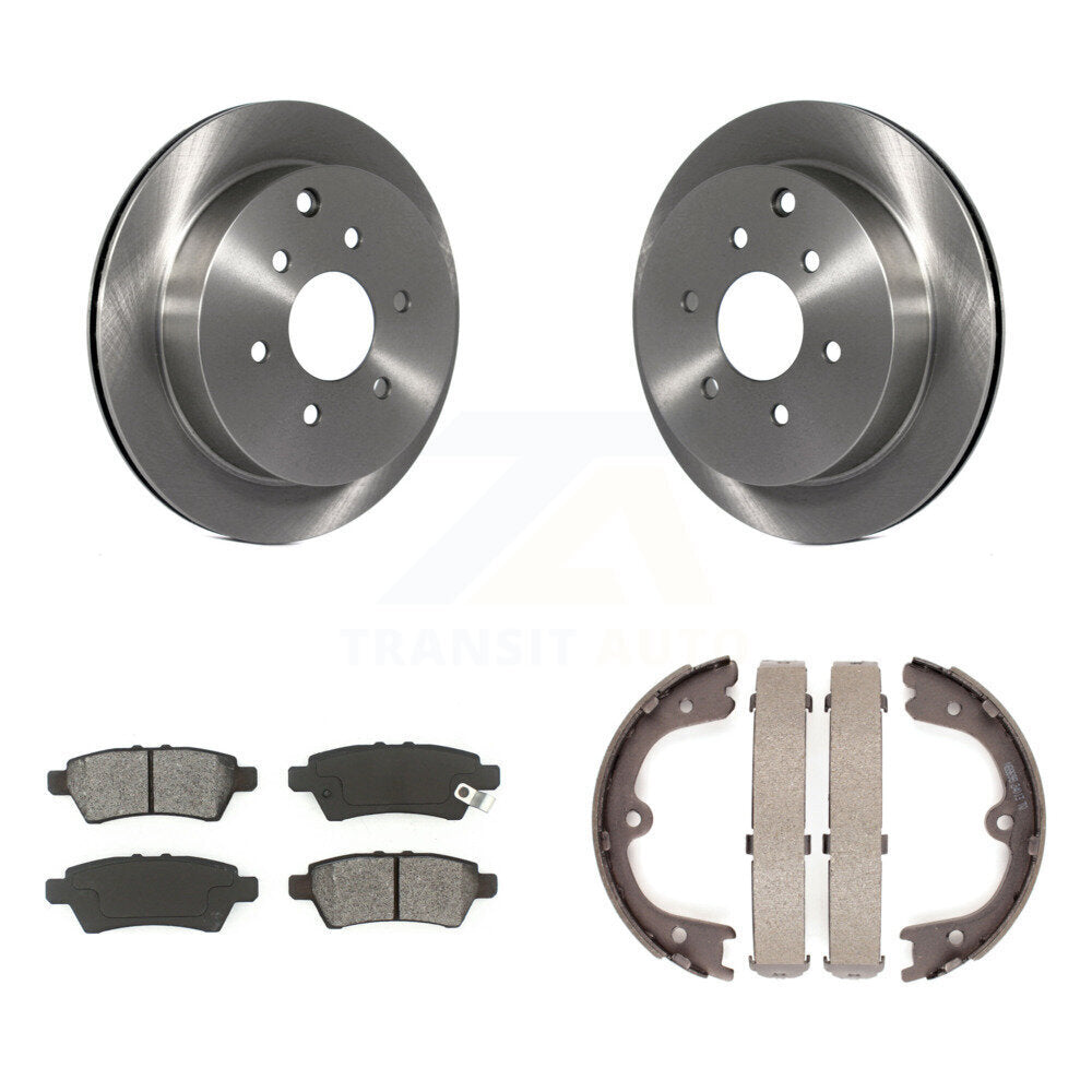 Kit de plaquettes semi-métalliques et de chaussures de stationnement pour rotors de disque arrière, pour Nissan Xterra 06-07