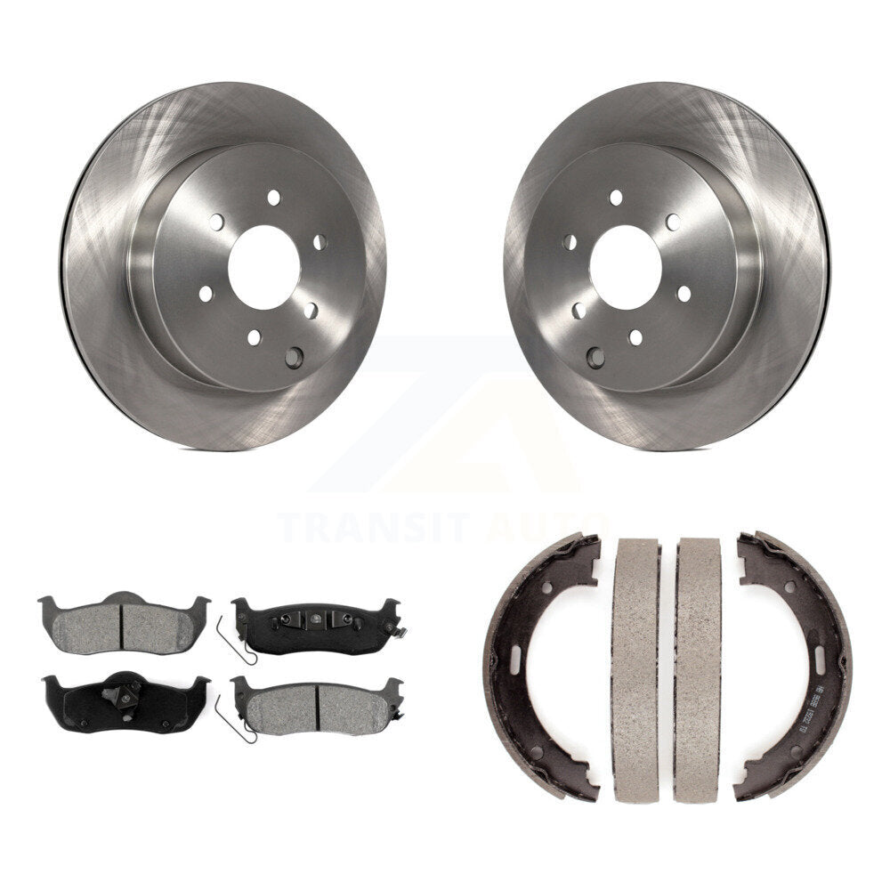 Kit de plaquettes semi-métalliques et de chaussures de stationnement pour rotors de disque arrière, pour Nissan Pathfinder