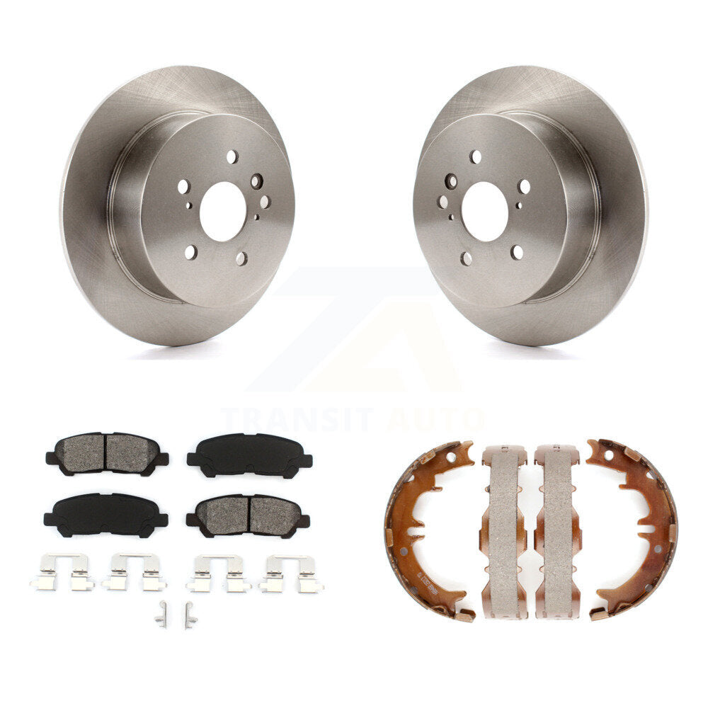 Kit de plaquettes semi-métalliques et de chaussures de stationnement pour rotors de disque arrière, pour Toyota Highlander