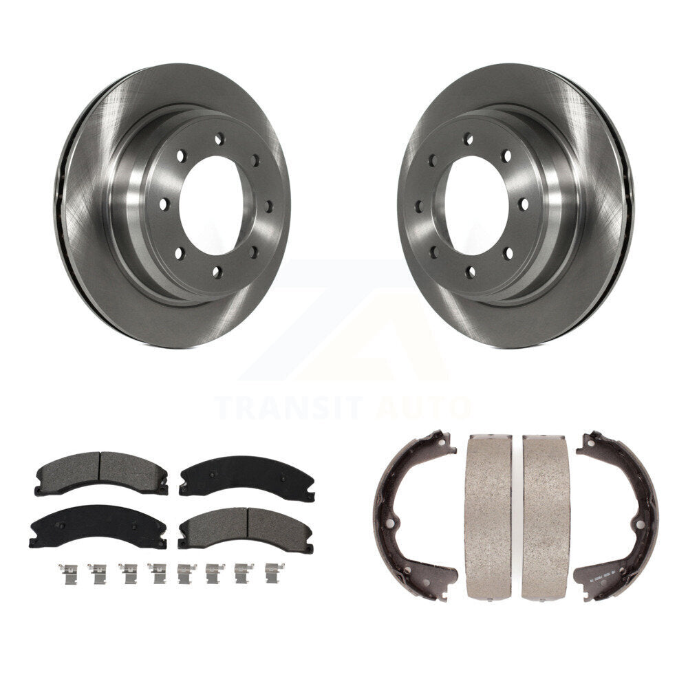 Kit de plaquettes semi-métalliques et de chaussures de stationnement pour rotors de disque arrière, pour Nissan NV2500 NV350