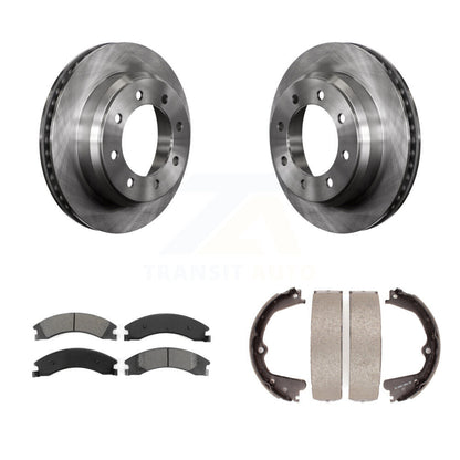 Kit de chaussures de stationnement avec plaquettes semi-métalliques, Rotors à disque arrière, pour Ford E-350 Super Duty