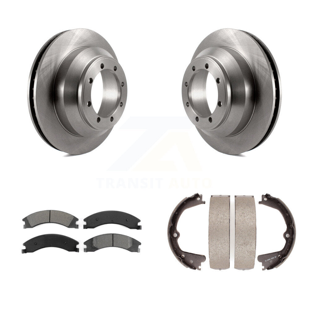 Kit de chaussures de stationnement avec plaquettes semi-métalliques, Rotors à disque arrière, pour Ford E-350 Super Duty