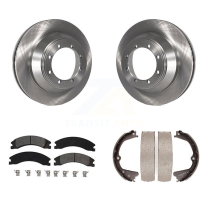 Kit de chaussures de stationnement avec plaquettes semi-métalliques, Rotors à disque arrière, pour Ford E-450 Super Duty