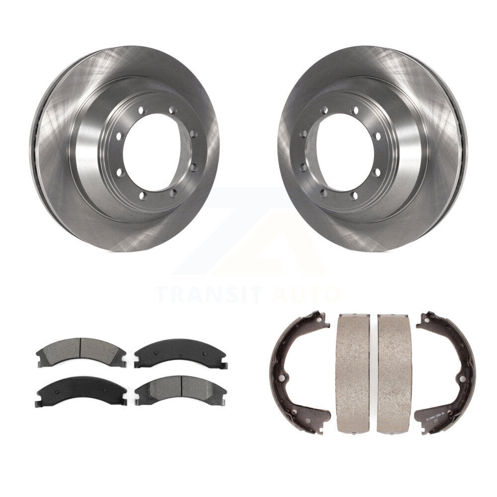 Kit de chaussures de stationnement avec plaquettes semi-métalliques, Rotors à disque arrière, pour Ford E-450 Super Duty