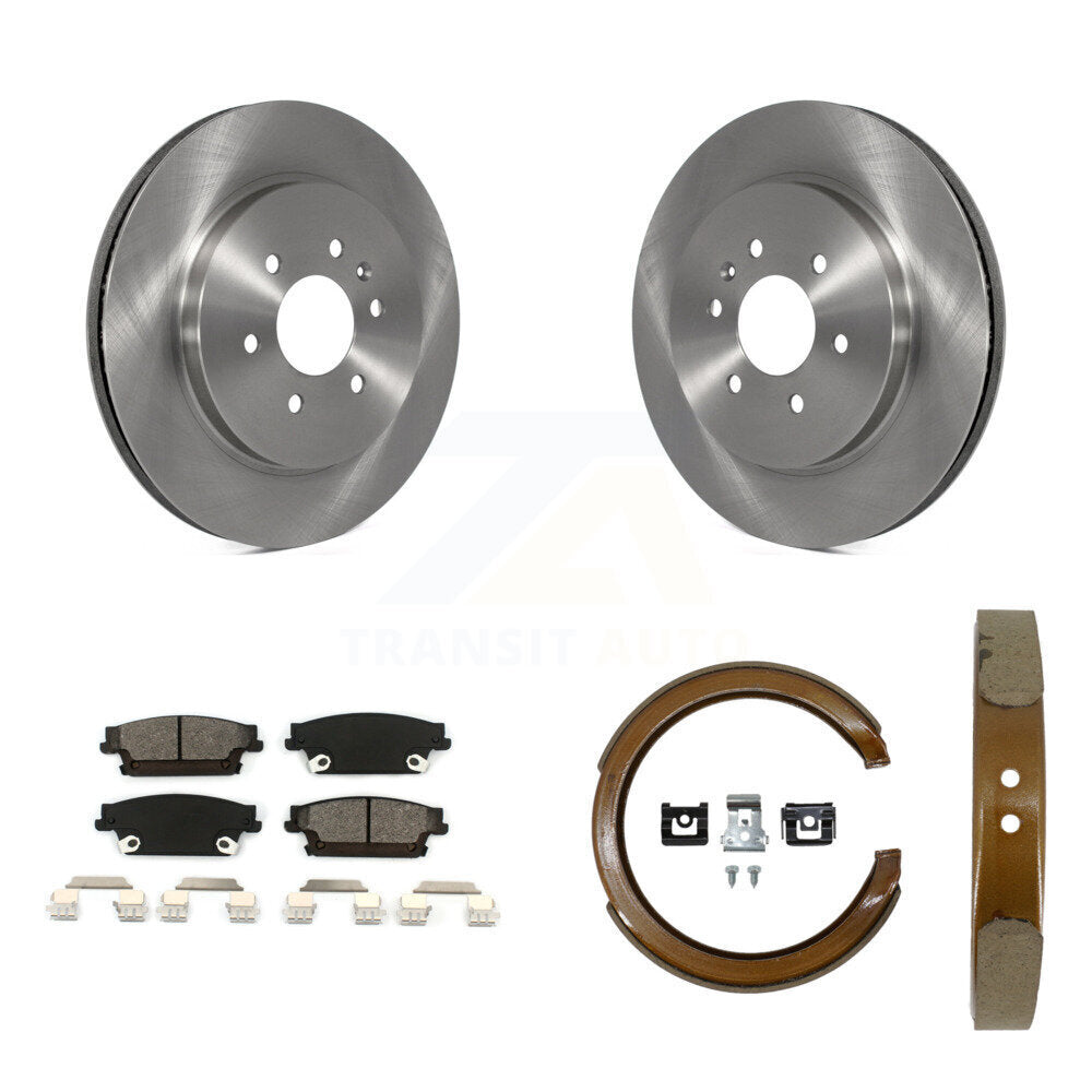 Kit de plaquettes semi-métalliques et de patins de frein de stationnement, Rotors à disque arrière, pour Cadillac SR