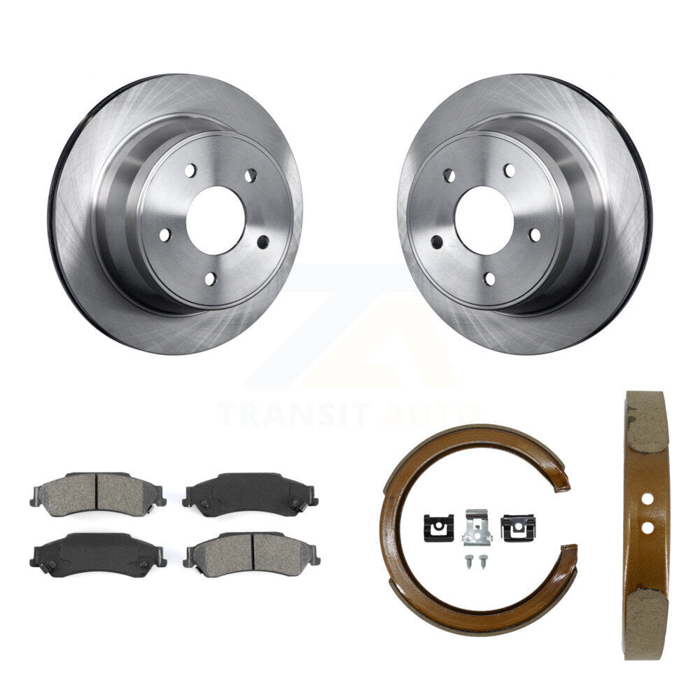 Kit de plaquettes semi-métalliques et de chaussures de stationnement, Rotors à disque arrière, pour Chevrolet GMC Blaze