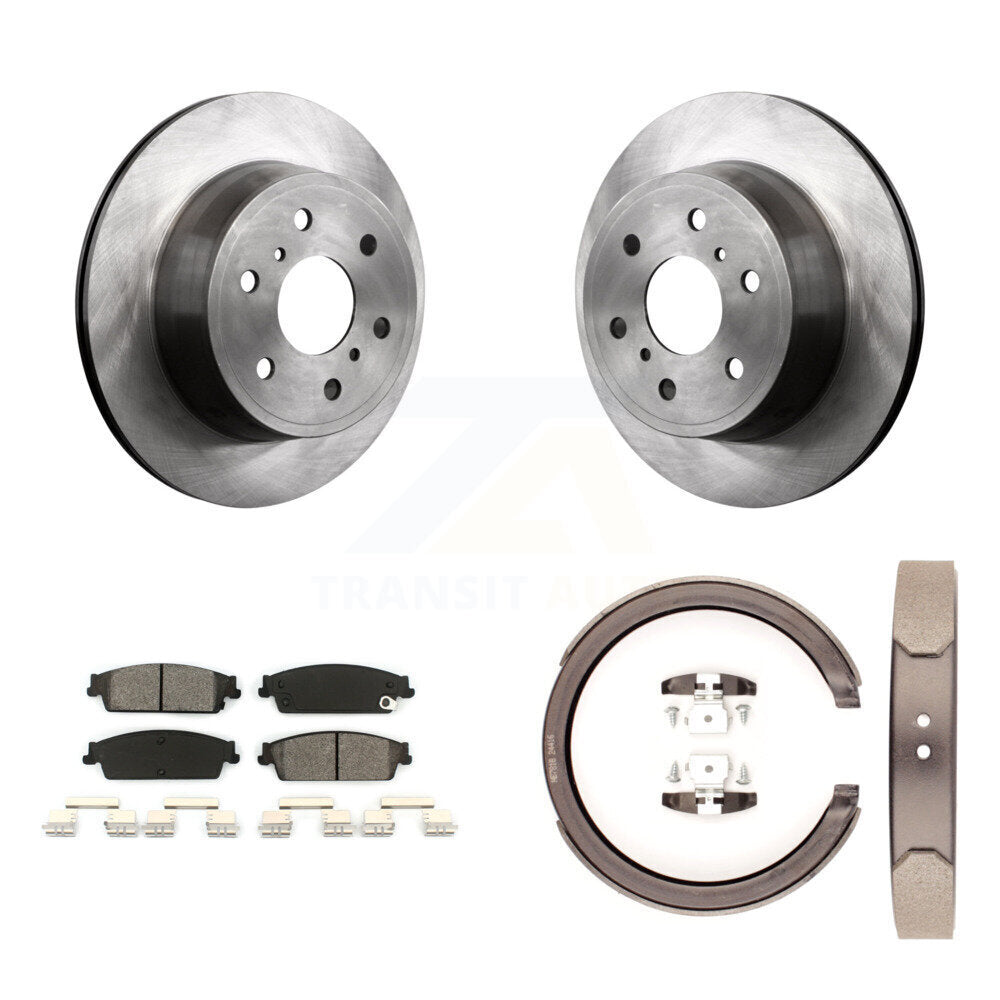 Kit de plaquettes semi-métalliques et de chaussures de stationnement, Rotors à disque arrière, pour Chevrolet GMC Sierr