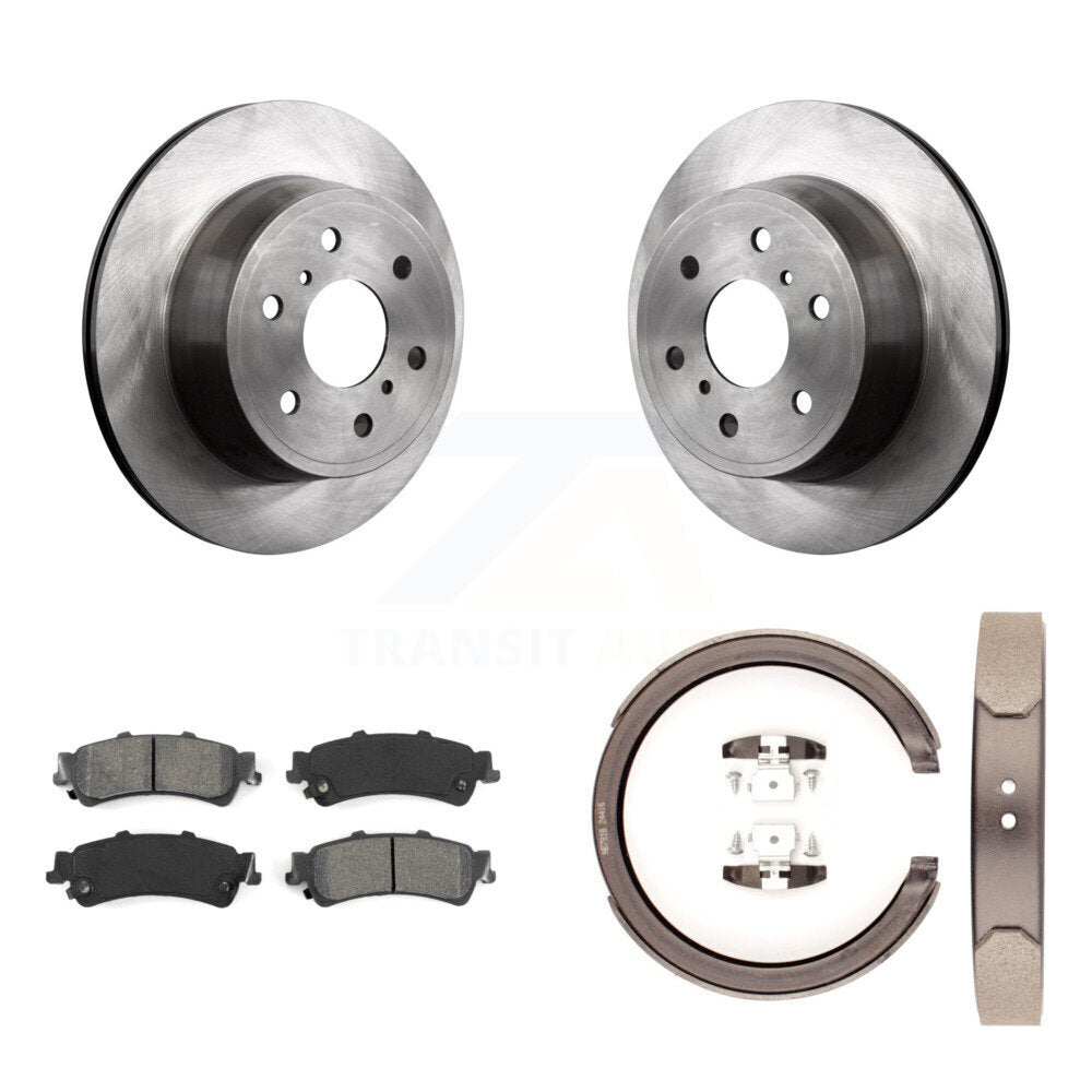Kit de plaquettes semi-métalliques et de patins de frein de stationnement pour rotors de disque arrière K8S-104412