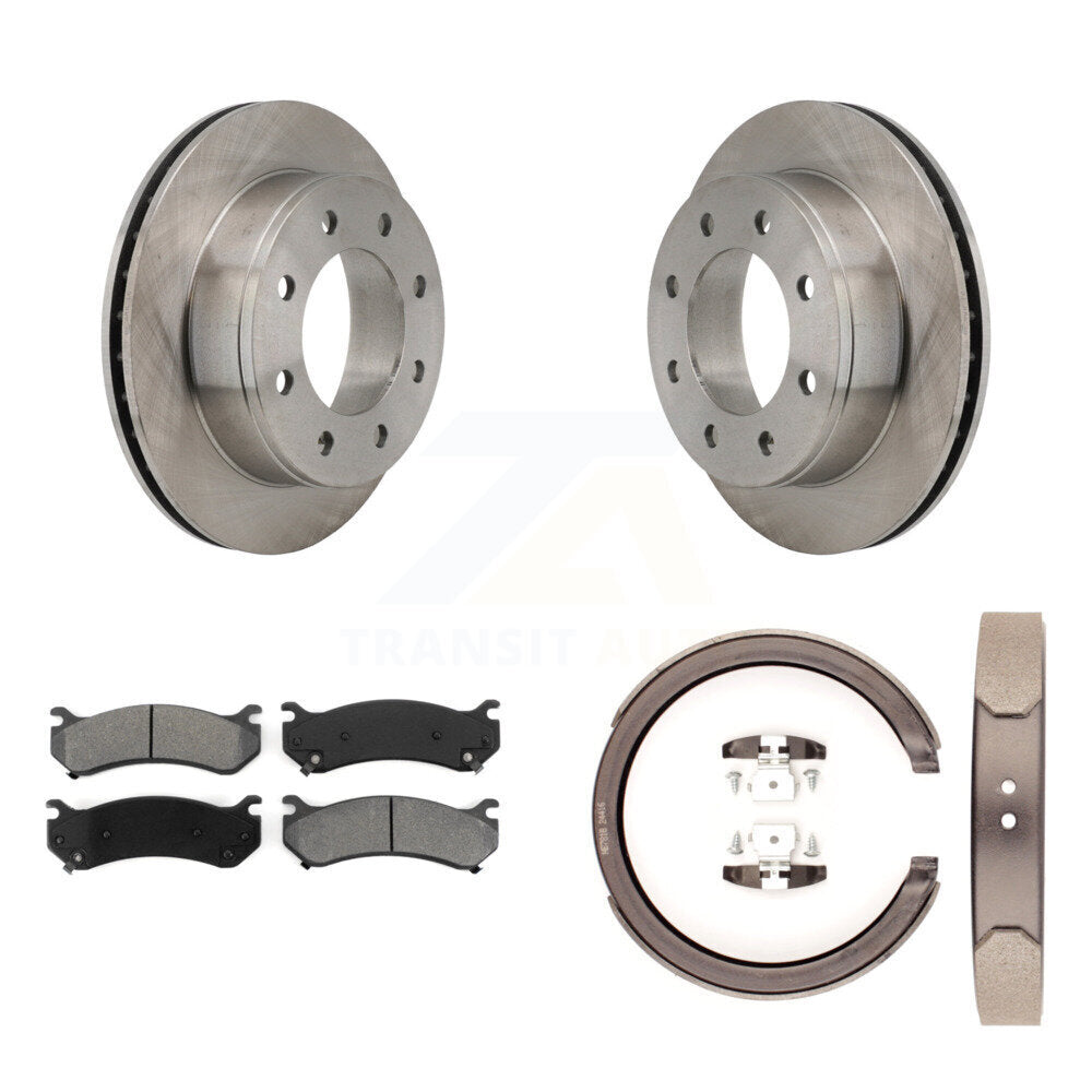 Kit de chaussures de stationnement à disques semi-métalliques, Rotors à disque arrière, pour GMC Chevrolet 1500 HD