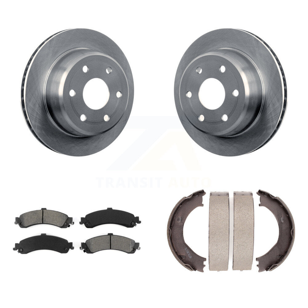 Kit de plaquettes semi-métalliques et de chaussures de stationnement, Rotors à disque arrière, pour Chevrolet Silverado