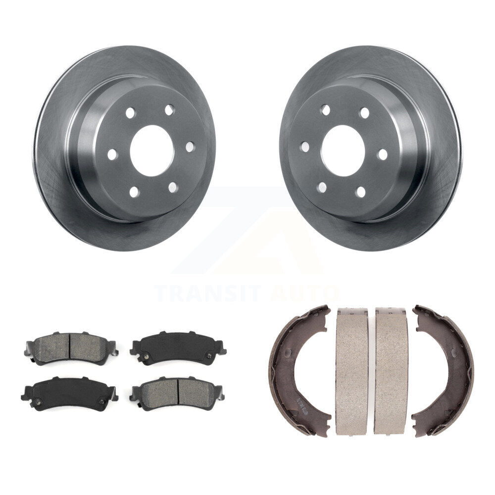 Kit de plaquettes semi-métalliques et de chaussures de stationnement, Rotors à disque arrière, pour Chevrolet Silverado