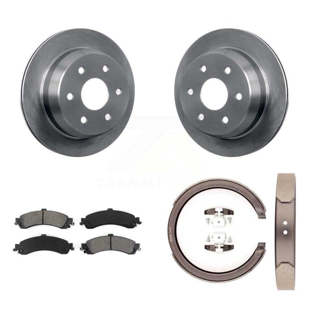 Kit de plaquettes semi-métalliques et de patins de frein de stationnement pour rotors de disque arrière K8S-104422