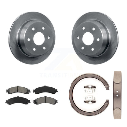 Kit de plaquettes semi-métalliques et de patins de frein de stationnement pour rotors de disque arrière K8S-104422