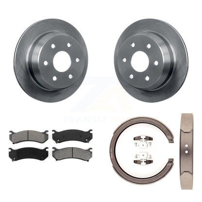Kit de plaquettes semi-métalliques et de patins de frein de stationnement pour rotors de disque arrière K8S-104423
