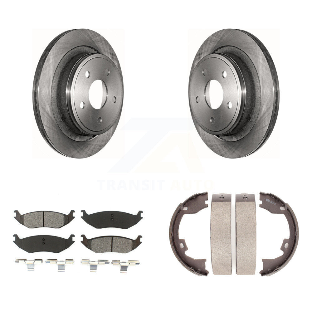 Kit de plaquettes semi-métalliques et de freins de stationnement, Rotors à disque arrière, pour Dodge Ram 150