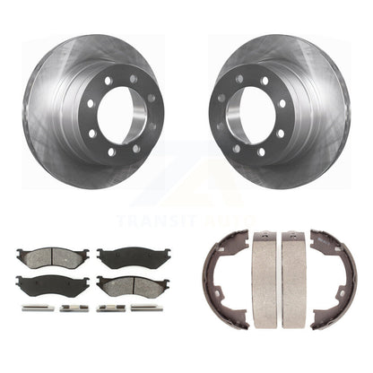 Kit de plaquettes semi-métalliques et de chaussures de stationnement, Rotors à disque arrière, pour Dodge Ram 1500 3500